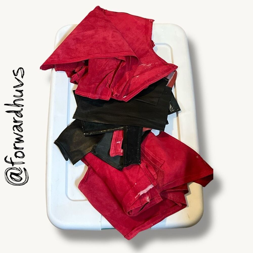 Scrap Suede Sewing Pieces & Leather Crafting Material  - 1.6 lbs